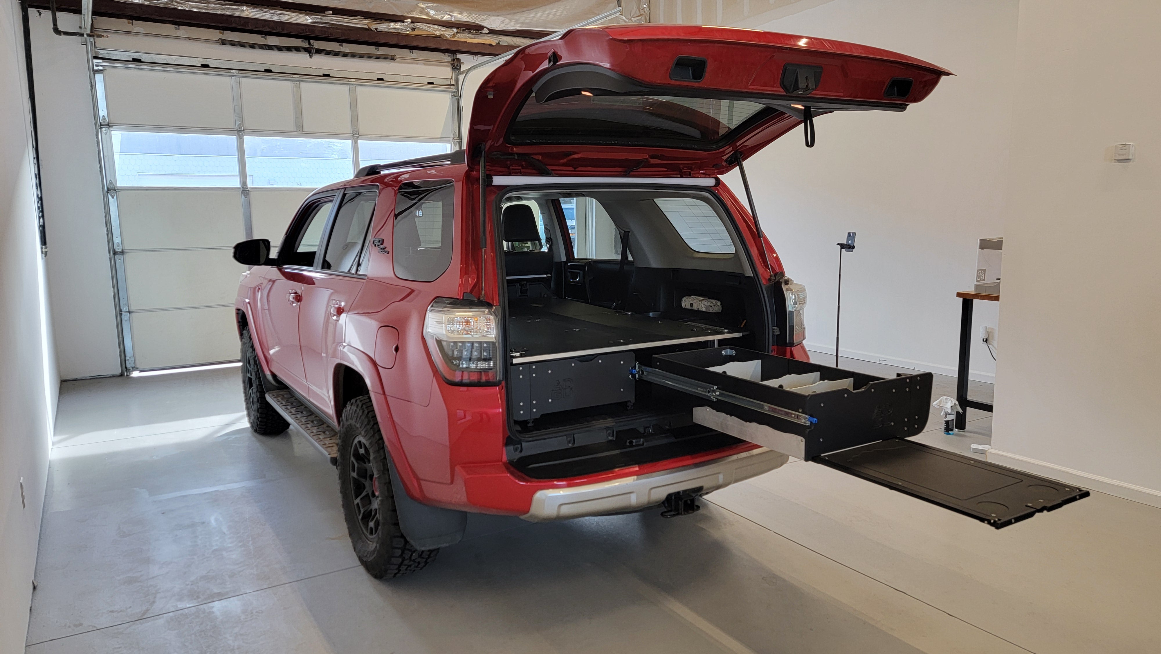   Patented Toyota 4Runner storage organization drawers and convertible sleeping platform  perfect for overland travel